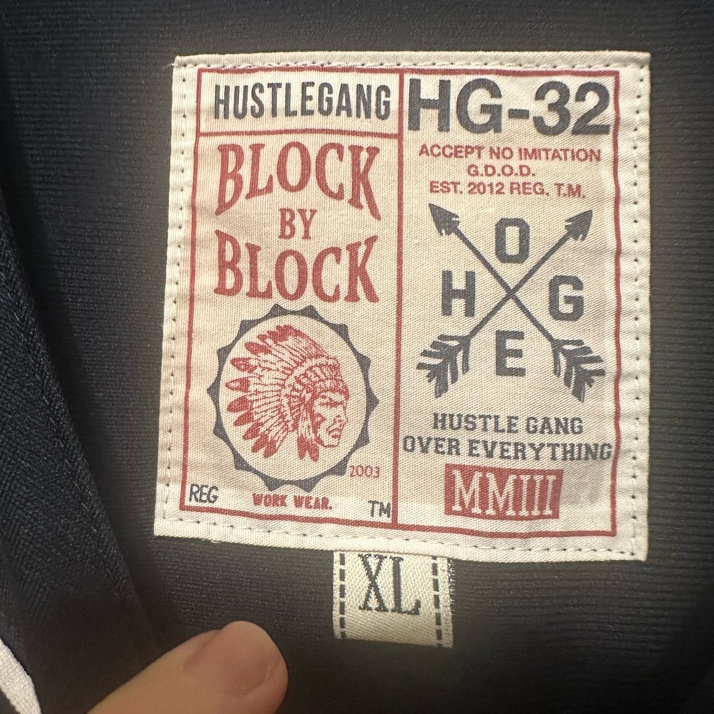Hustle Gang Block By Block Button Up Jersey Size … - image 2